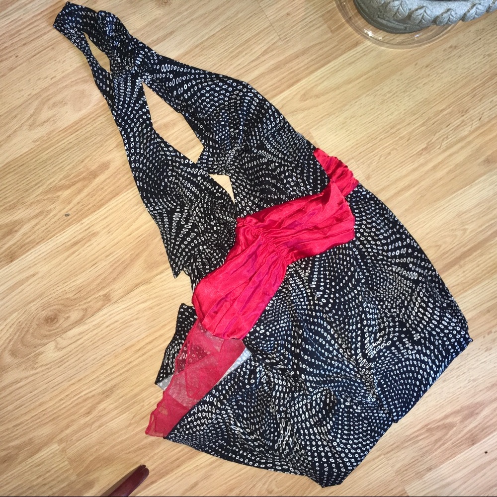 * SOLD* Torrid Halter Retro Pin-Up Black Dress - Picture 4 of 13